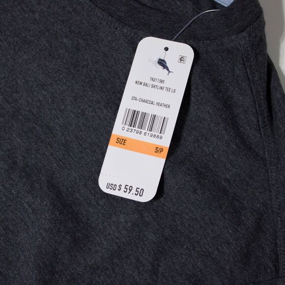 NWT Tommy Bahama Bali Skyline Long Sleeve Pocket T-Shirt Dark Gray Men’s Size S - Picture 5 of 10